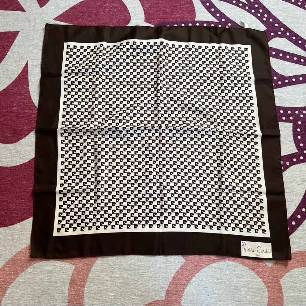 Vintage 1970s Pierre Cardin logo scarf